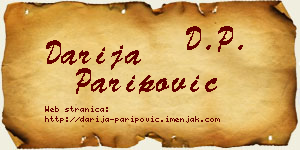 Darija Paripović vizit kartica
